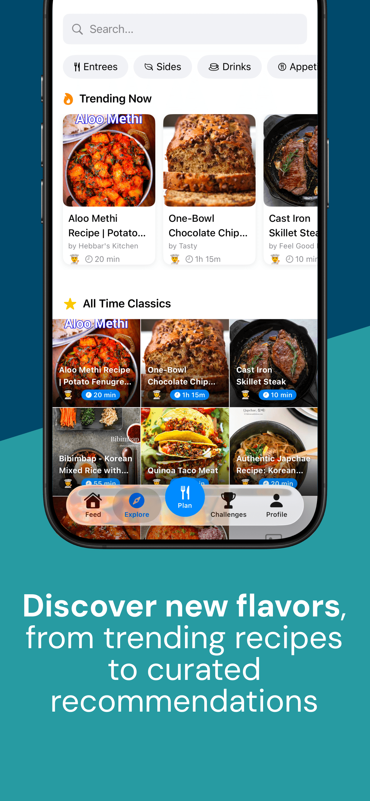 Discover new flavors from trending recipes to curated recommendations